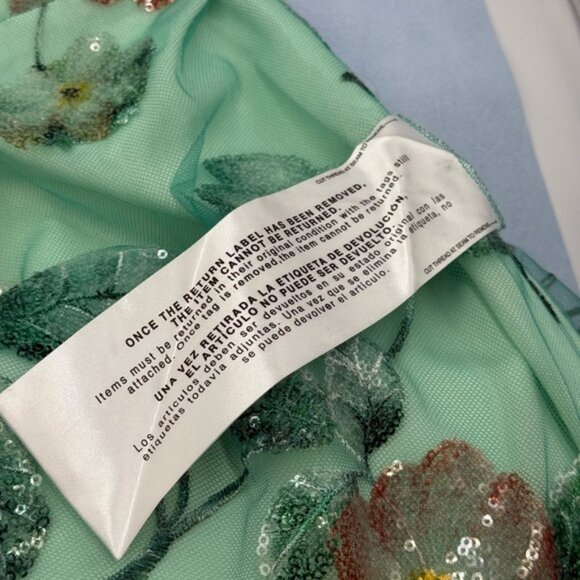 🆕 DRESS THE POPULATION 🧿 NWOT Lauren Floral Sequin Midi Dress, Sage - Sz L - Picture 14 of 15